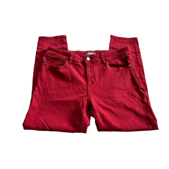 DL1961 Denim - DL 1961 Jeans Womens Size 30 Red Ankle Skinny Margaux Mid Rise Instasculpt